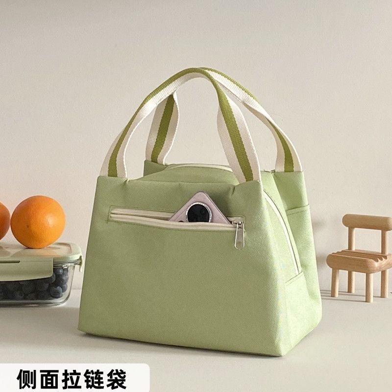 小清新饭盒袋保温包上班族带饭手提袋学生装饭盒包包大容量便当包