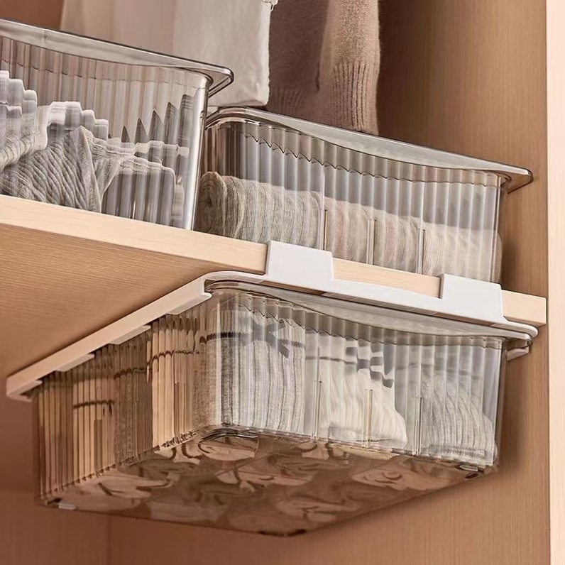 内衣收纳盒内裤袜子整理箱抽屉式衣服衣柜空间利用分层神器分隔筐