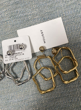 moussy摩西日本时尚金属风耳环撤柜全新带吊牌正品特价包邮！