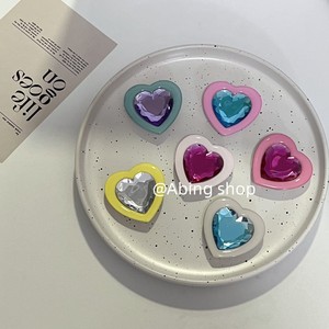 ins高级感立体手机壳X粘贴式懒人伸缩创意糖果色爱心宝石气囊支架