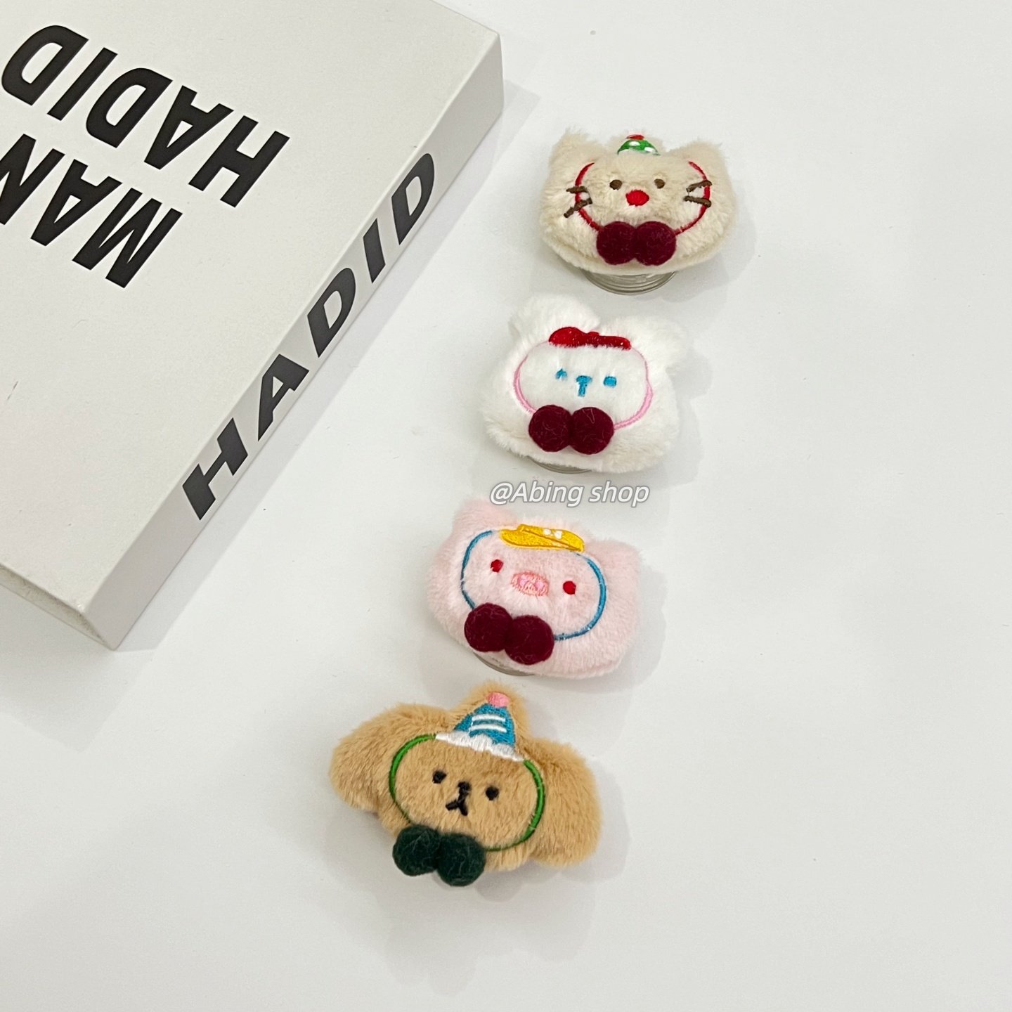 日韩ins可爱卡通公仔手机壳x粘贴式懒人伸缩创意猫咪毛绒气囊支架