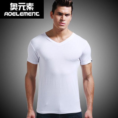 莫代尔低领纯白色超薄款打底衫