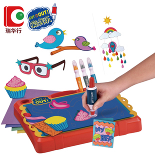 瑞华行彩裁乐儿童绘画粘贴彩纸创意制作工坊套装男孩女孩手工玩具