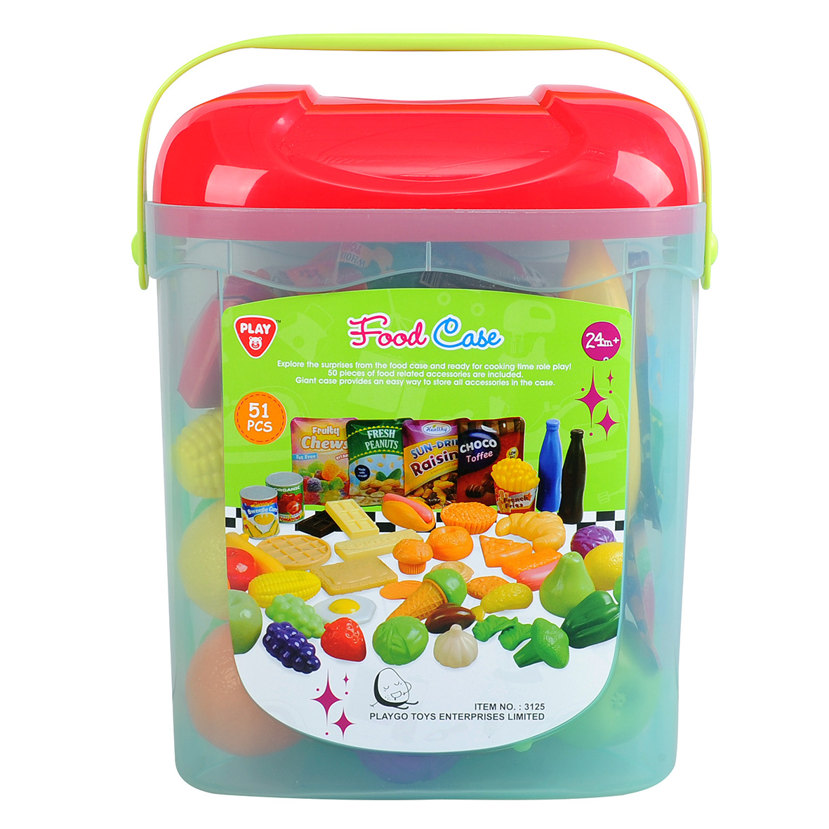 playgo过家家玩具小吃桶收纳桶
