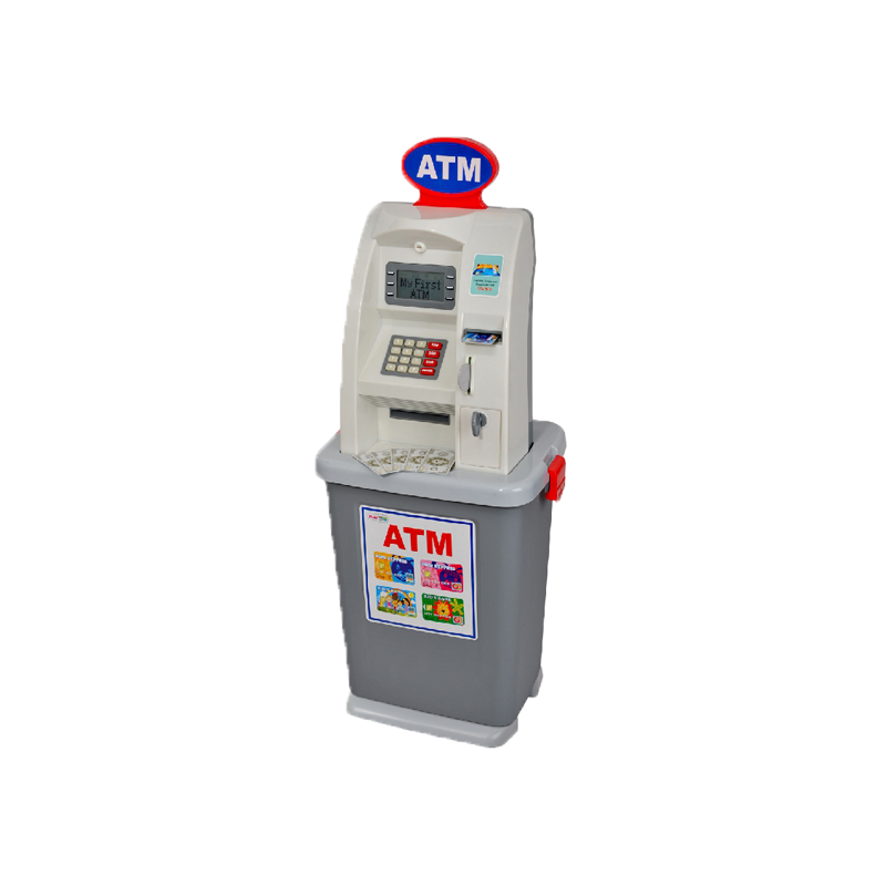 playgo贝乐高仿真ATM存取款机可插卡 儿童益智早教过家家玩具