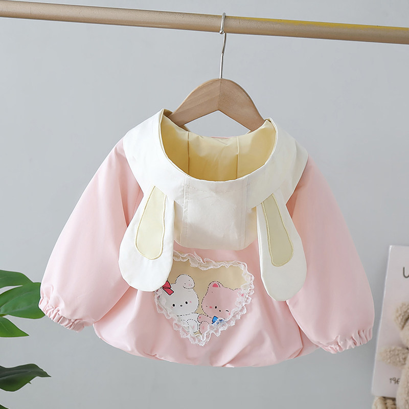 女童外套春秋款2026新款儿童秋装女宝宝风衣小女孩早秋衣服中小童