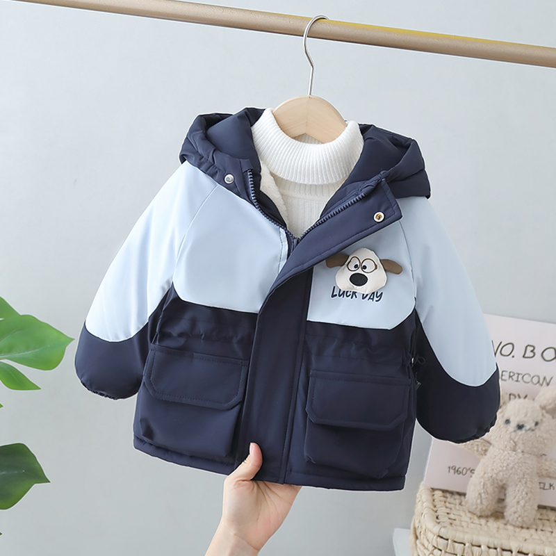 男童加绒棉服外套冬季2025新款