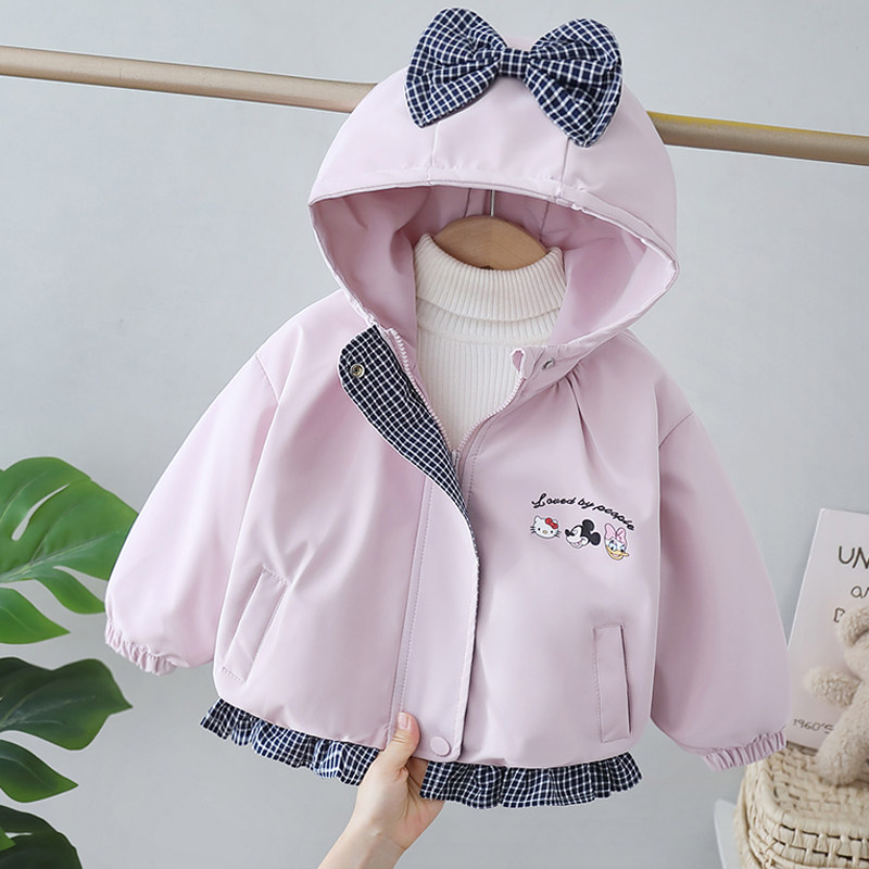 女童加绒棉服外套秋冬季