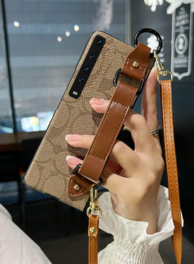 情侣兔适用于华为mateXS2折叠屏手机壳Vpurse皮质mate Xs2手腕带支架全包防摔保护套斜跨xs典藏版matxs2外壳