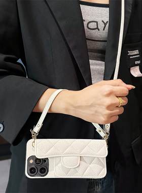 适用红米Turbo4手机壳Turbo3小香风零钱包Note13Turbo斜跨绳12Turbo全包14R手提13C插卡套7保护套11T防摔时尚