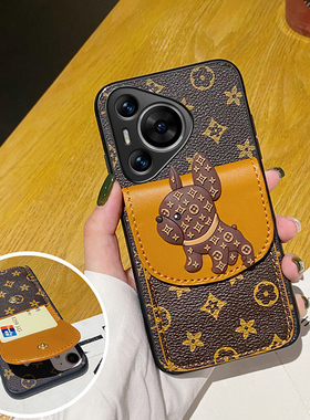 情侣兔适用于华为Pura70Pro手机壳mate80奢侈p80pro零钱包p30插卡p60一体p50公交p20lite卡夹p40可以装卡门禁