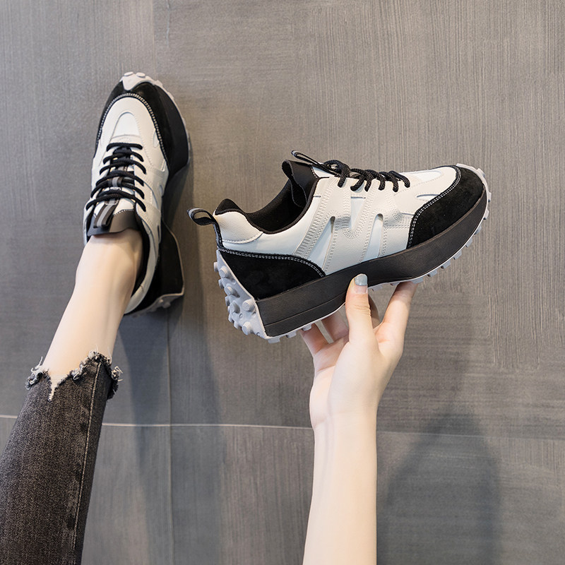 KNOCK ON THE LEG LENGTH 2024 NEW STYLE VERSATILE LIGHTWEIGHT COMFORTABLE LEATHER BREATHABLE CASUAL SHOES WOMENS SPORTS FASHION