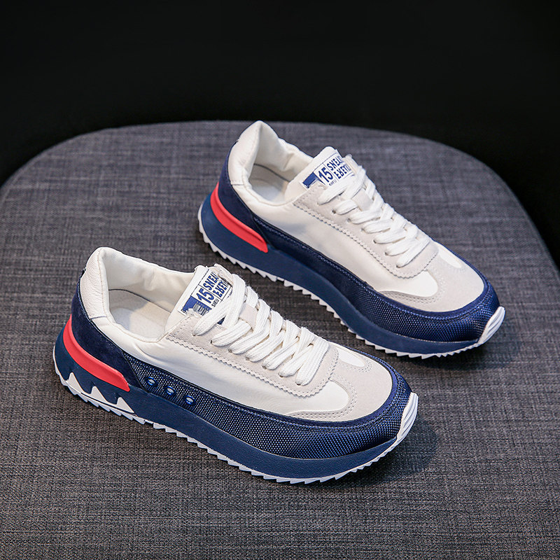ZASAFRAN FELL IN LOVE HER IN THE INCONSPICUOUS CORNER OF PARIS STREET SHOOTING FLAT 3CM BREATHABLE LITTLE WHITE CASUAL SHOES