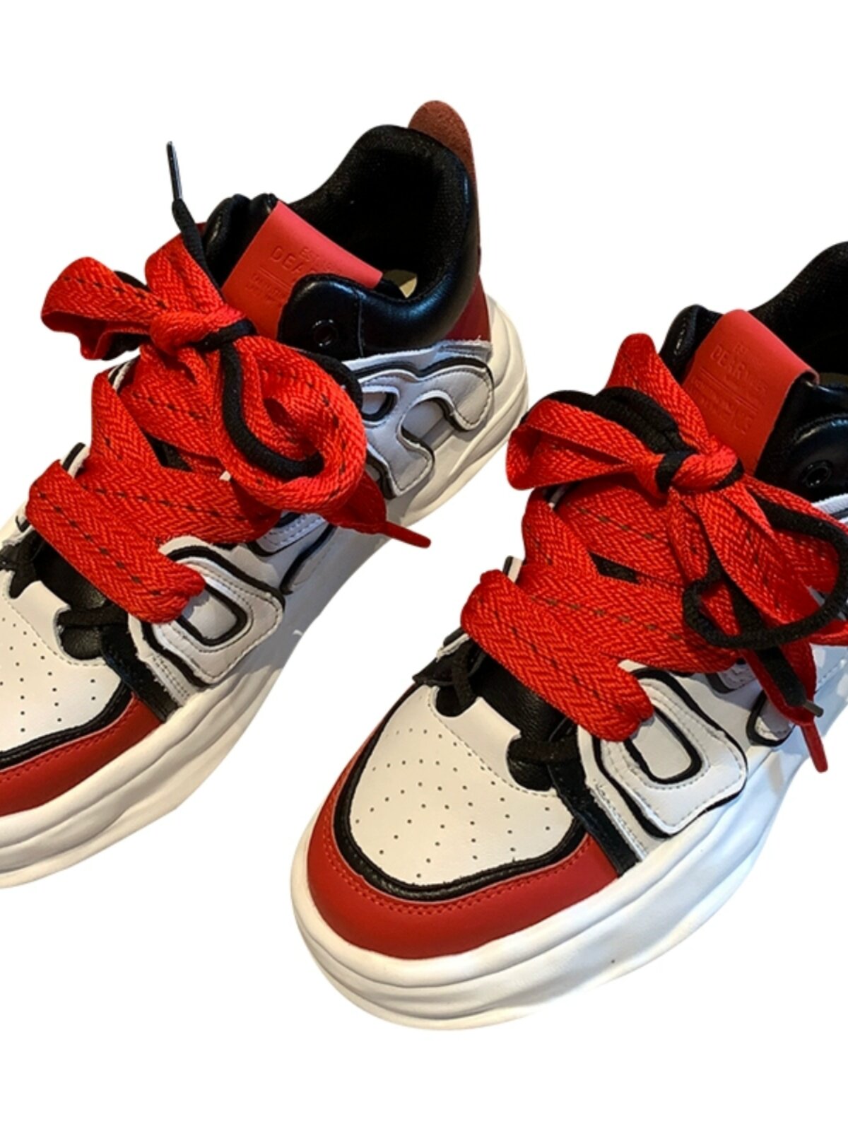 ZASAFRAN FASHIONABLE SHOES THAT DONT FOLLOW EVERYONE 24 YEARS OF NEW COLOR-BLOCKING RETRO 4CM PLATFORM LEATHER SHOES