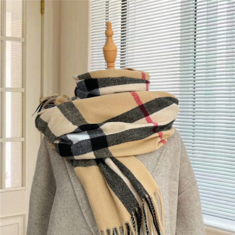 仿羊绒格子围巾英伦经典百搭冬季2025新款秋冬围脖长款披肩两用女