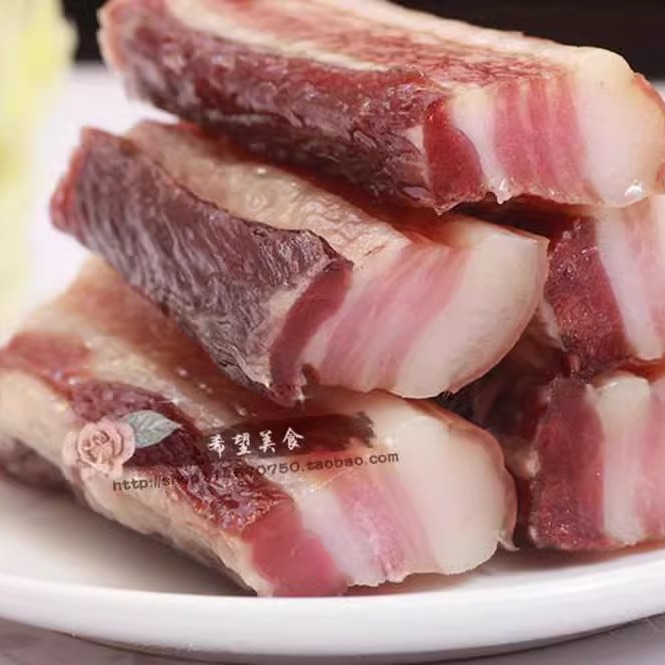 年货风干腊肉江西赣南特产客家香肠风干腊肠咸味腊肉500g包邮