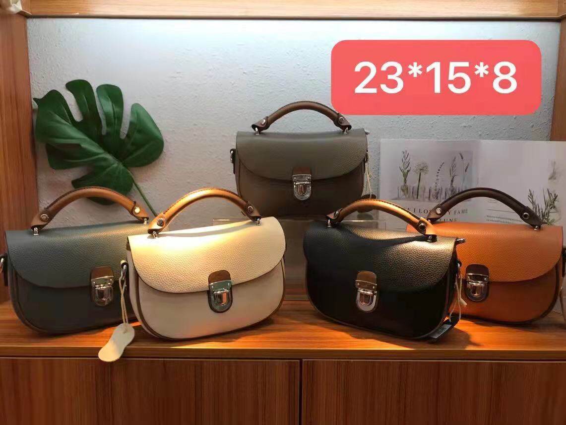 2022新款头层牛皮马鞍包手提单肩斜跨女包2025