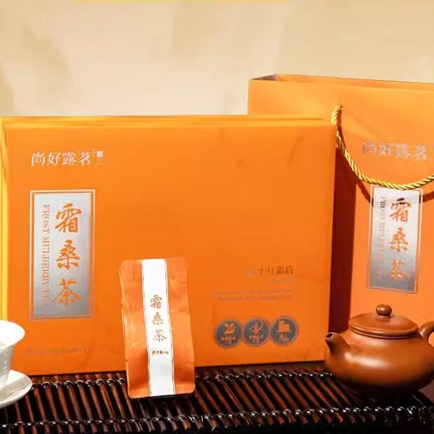 尚好露茗霜桑茶 南充特色桑茶礼盒霜后桑叶茶礼盒180克/套
