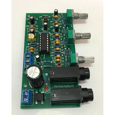 卡拉OK混响板功放混响器 麦克风话筒放大器前级pt2399