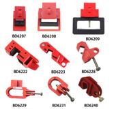 小型 小号 6207隔离开关上锁挂牌红色 塑壳断路器锁具 卡箍式