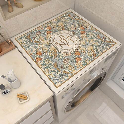 洗衣机上方盖板滚筒洗衣机皮革垫防水防晒冰箱盖布防尘罩万能全盖