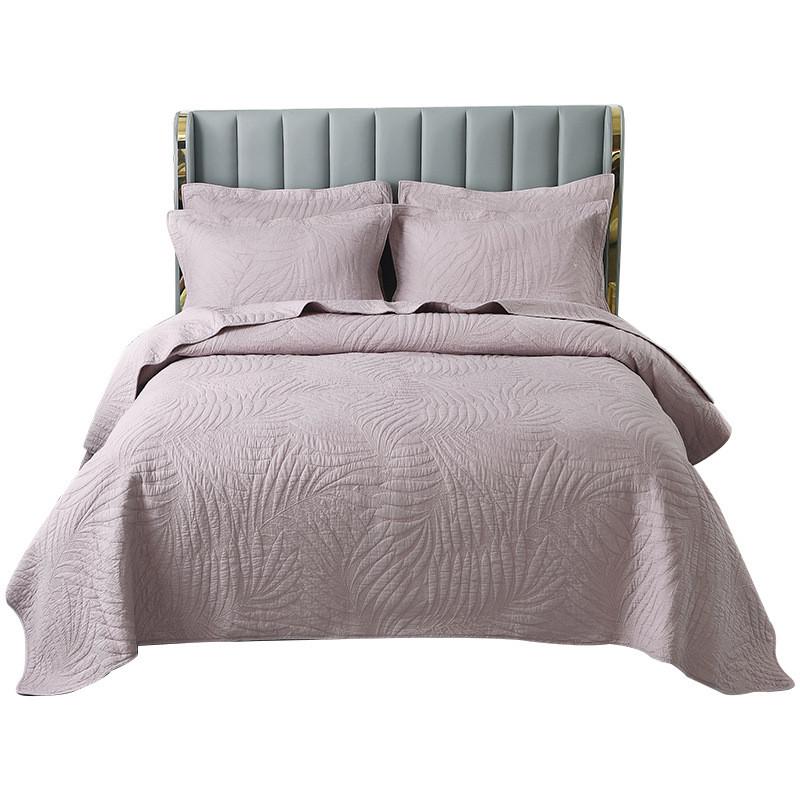 三件套铭家纺3件套双面绣花绗缝被浦江东夹棉床单罩缝衍被铺盖