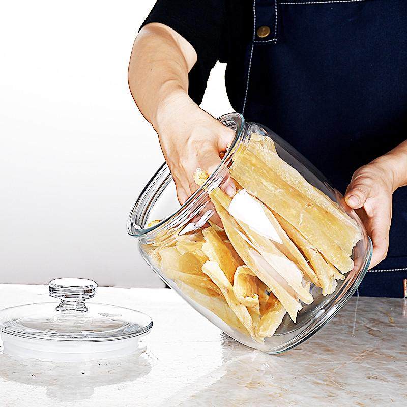 大口玻璃瓶加厚茶叶密封罐陈皮储存展示罐花胶储存玻璃瓶大号罐子,家居饰品,储物罐,淘宝优惠券,粉丝福利购,淘宝优惠卷