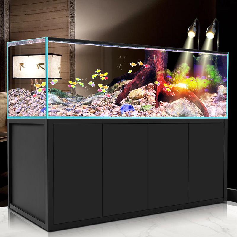 热销jss超白玻璃溪流鱼缸客厅家用滤底水缸免换水水族箱造景生态