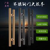 圆管黑色有框门烤漆门把手不锈钢玻璃门超市商场大门拉手推拉门