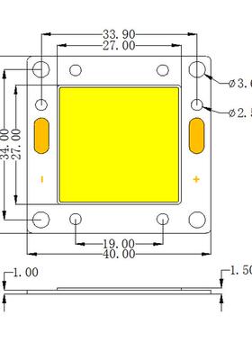 cob光源240w led集成灯珠 cob4027三效高光安芯片光源大功率暖白