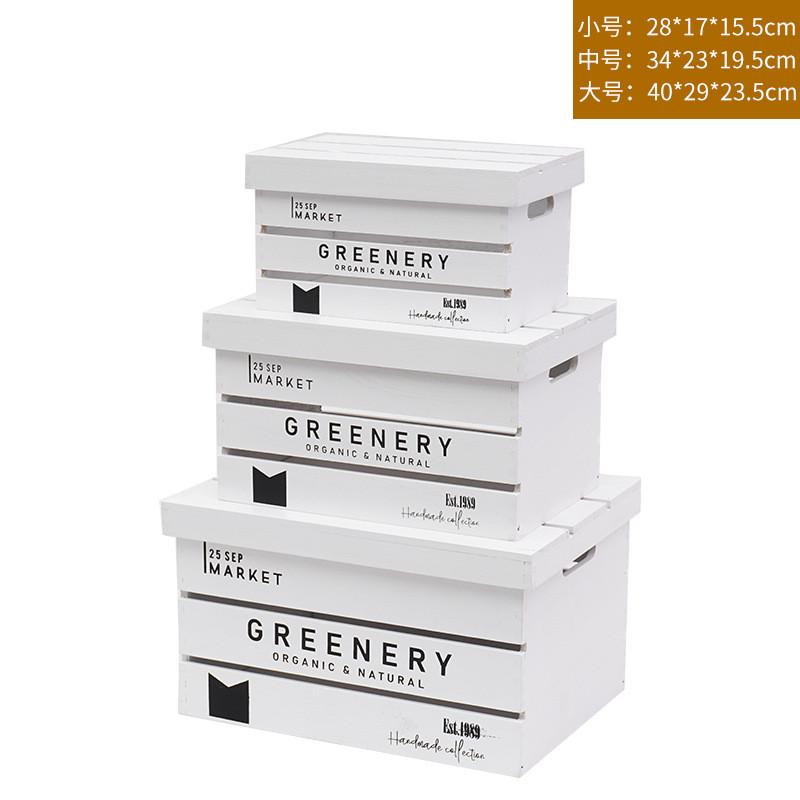 m3no批发实木木框箱木箱复古做旧木箱子长可超市装饰活动摆件方形