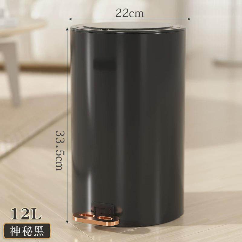 脚踏式压弹盖高颜值桶带盖厨房客厅大容量垃圾桶家用高级感按压桶