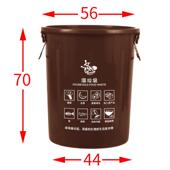 7yx批发上海垃圾分类垃圾桶大号垃圾干湿垃圾户外圆形咖啡色棕色