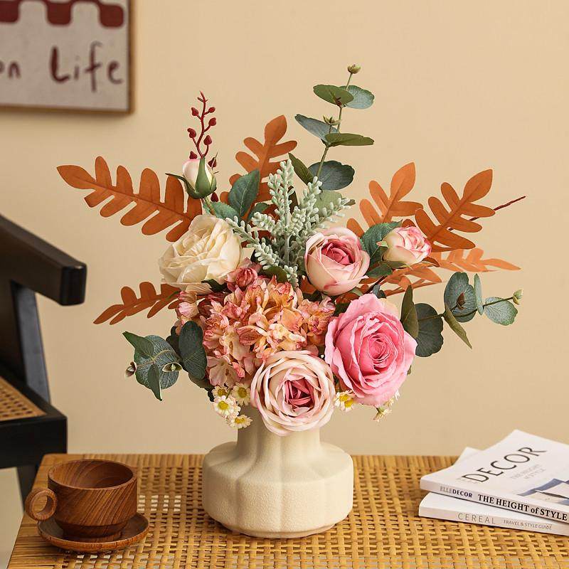 高级感绣球花仿真花高端花艺干花摆件假花摆设轻奢餐桌客厅装饰花,家居饰品,仿真花/假花,淘宝优惠券,粉丝福利购,淘宝优惠卷