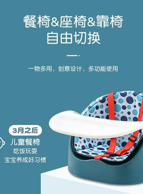 宝宝餐椅可携式可折叠儿童餐桌椅家用婴儿吃饭多功能学坐椅简单款