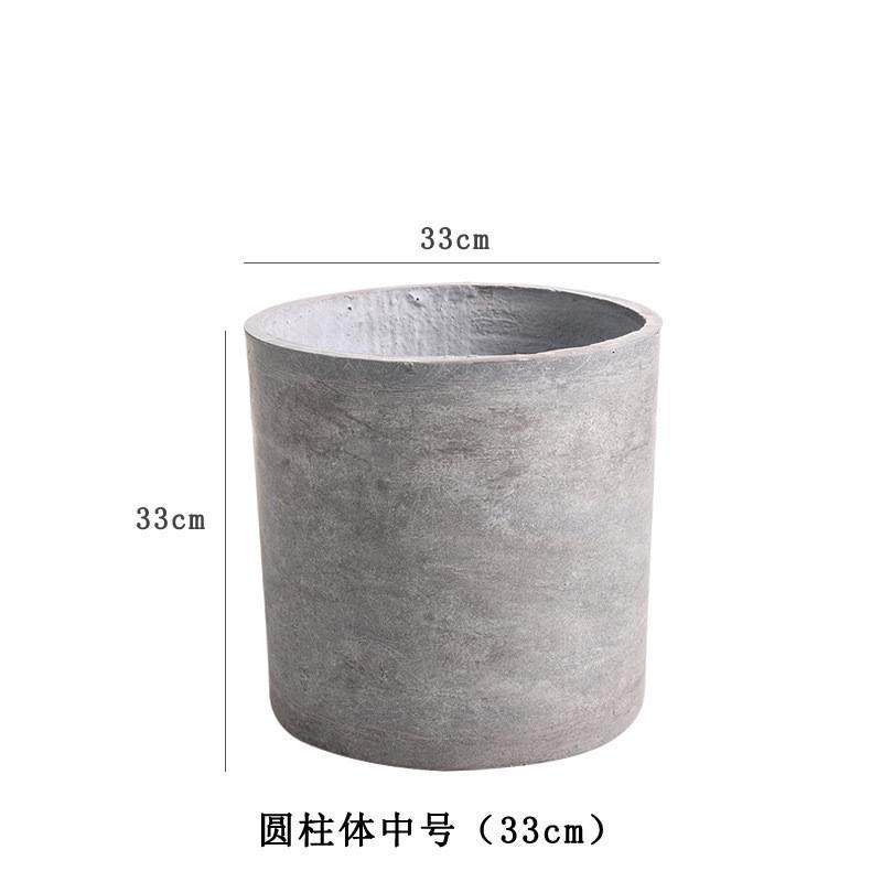 北欧店铺水泥花盆花器家居创意装饰绿植搭配圆形方形现代简约摆设