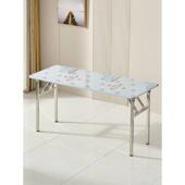 不锈钢折叠桌会议培训电脑桌户外烧烤夜市摆摊桌简约便捷收纳