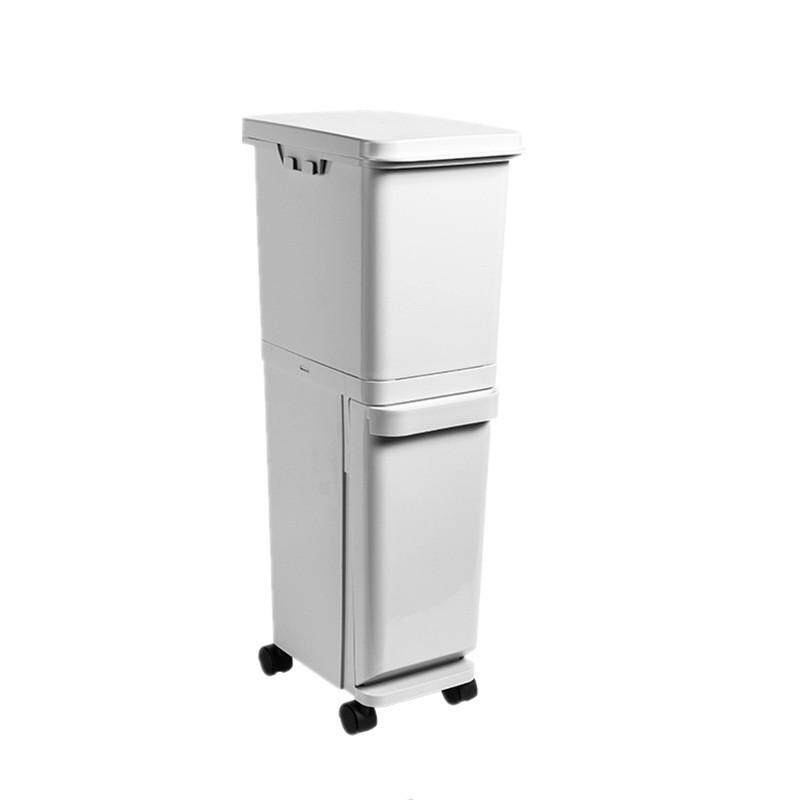 北欧风垃圾桶三分双层创意塑料分类垃圾桶家用干湿分类垃圾桶类