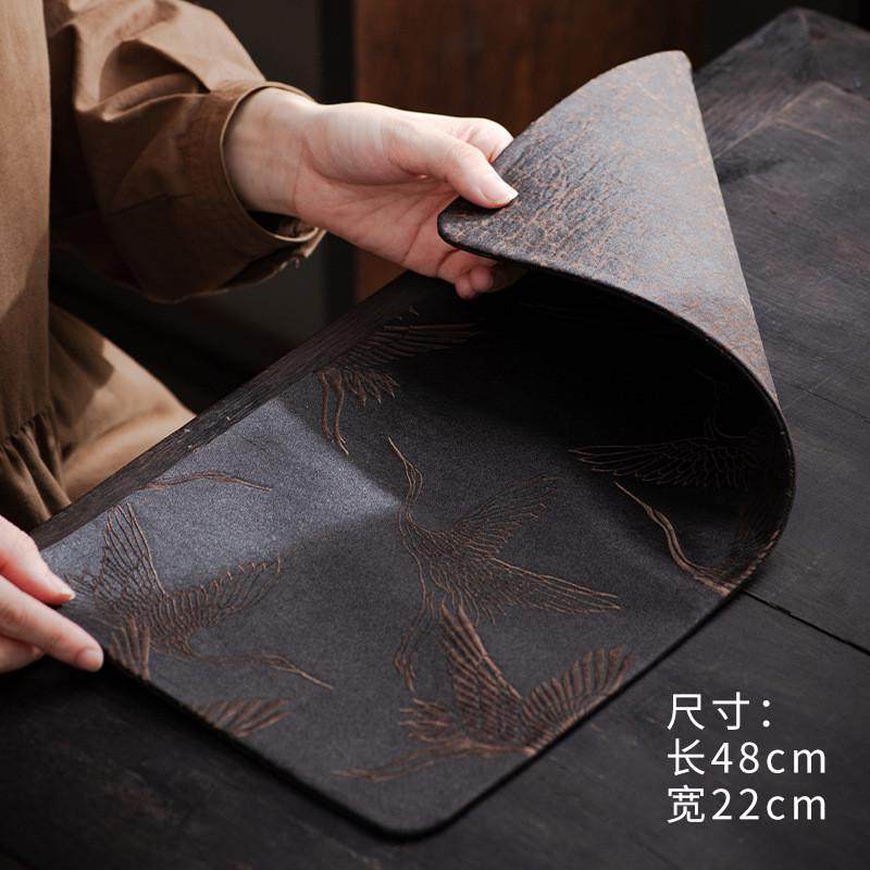 香云纱茶席桌旗禅意复古双面干泡垫新中式防水茶桌长条布艺批发,居家布艺,桌旗,淘宝优惠券,粉丝福利购,淘宝优惠卷