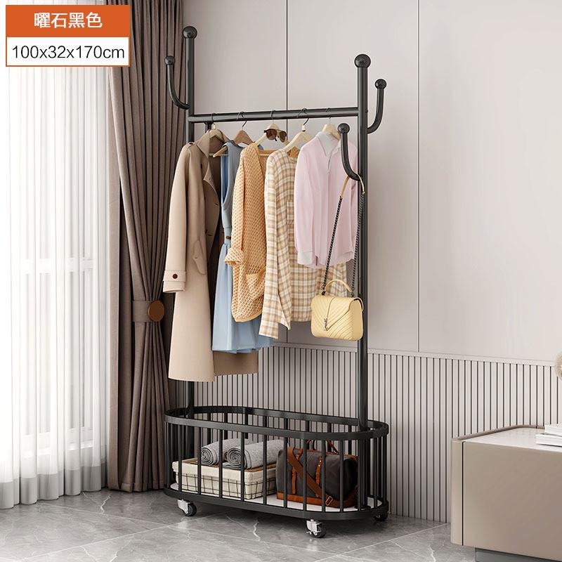 衣帽架落地卧室挂衣架可移动衣服置物架轻奢网红家用室内晾衣架子