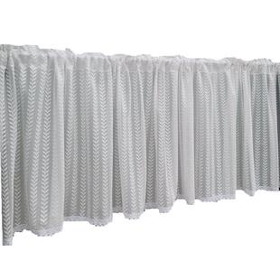 m3no批发免打孔白色蕾丝纱帘飘窗半帘厨房门帘魔术贴防尘帘橱柜短