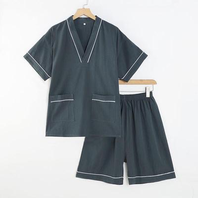 新款汗蒸服足纯棉桑拿服按摩洗浴洋气男款道汤泉客人棉麻女款新款