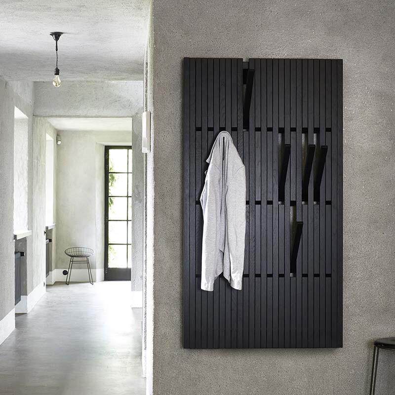 定制钢琴键挂衣架实木挂衣板入户挂钩墙上壁挂衣帽架黑色置物架