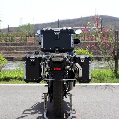 途乐适用春风450MT护杠铝合金三箱边箱尾箱不锈钢保险杠改装配件