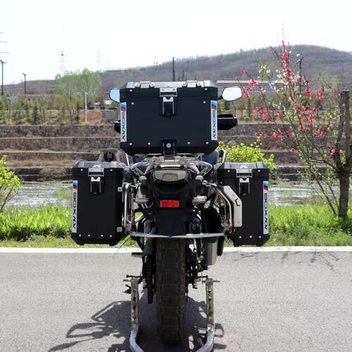 途乐适用春风450MT护杠铝合金三箱边箱尾箱不锈钢保险杠改装配件