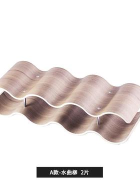 波浪形酒吧餐厅酒架可拆卸组装实木红酒架子欧式家居摆件倒酒架