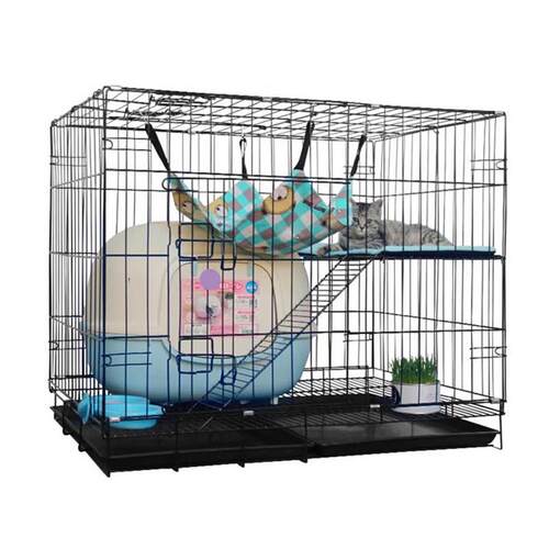 猫笼子家用双层猫别墅三层大空间猫咪窝带厕所折叠宠物笼子