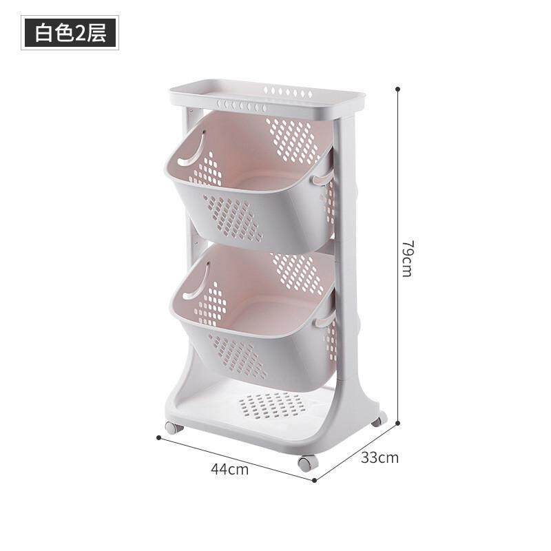 收纳架蔬菜水果收纳筐厨房塑料特大号家用客厅多层带轮置物架批发