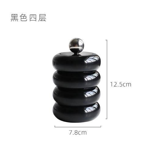 北欧风桌面创意防尘收纳盒水晶卸妆棉粉扑棉球盒创意香薰摆件卧室