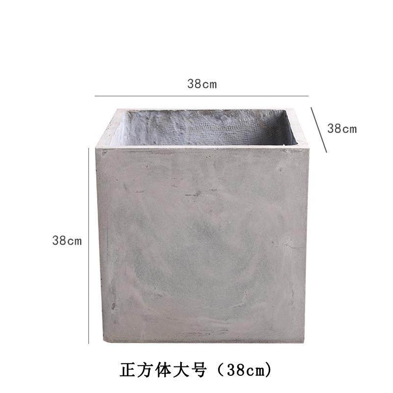 北欧创意水泥花盆花器家居店铺装饰绿植方形圆形搭配现代简约摆设